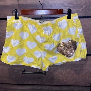 PINK sequin pajama shorts